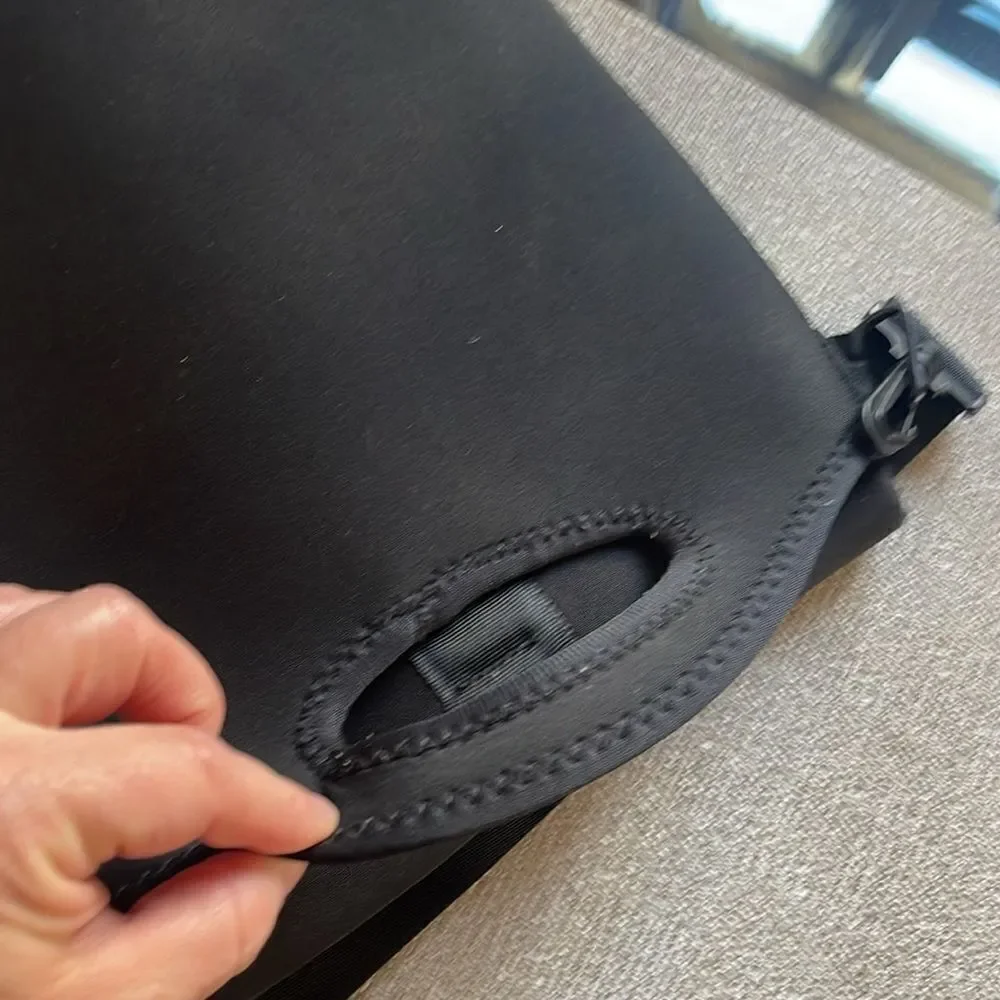 Great neoprene iPad bag.  Great adjustable shoulder strap.  Two pockets!